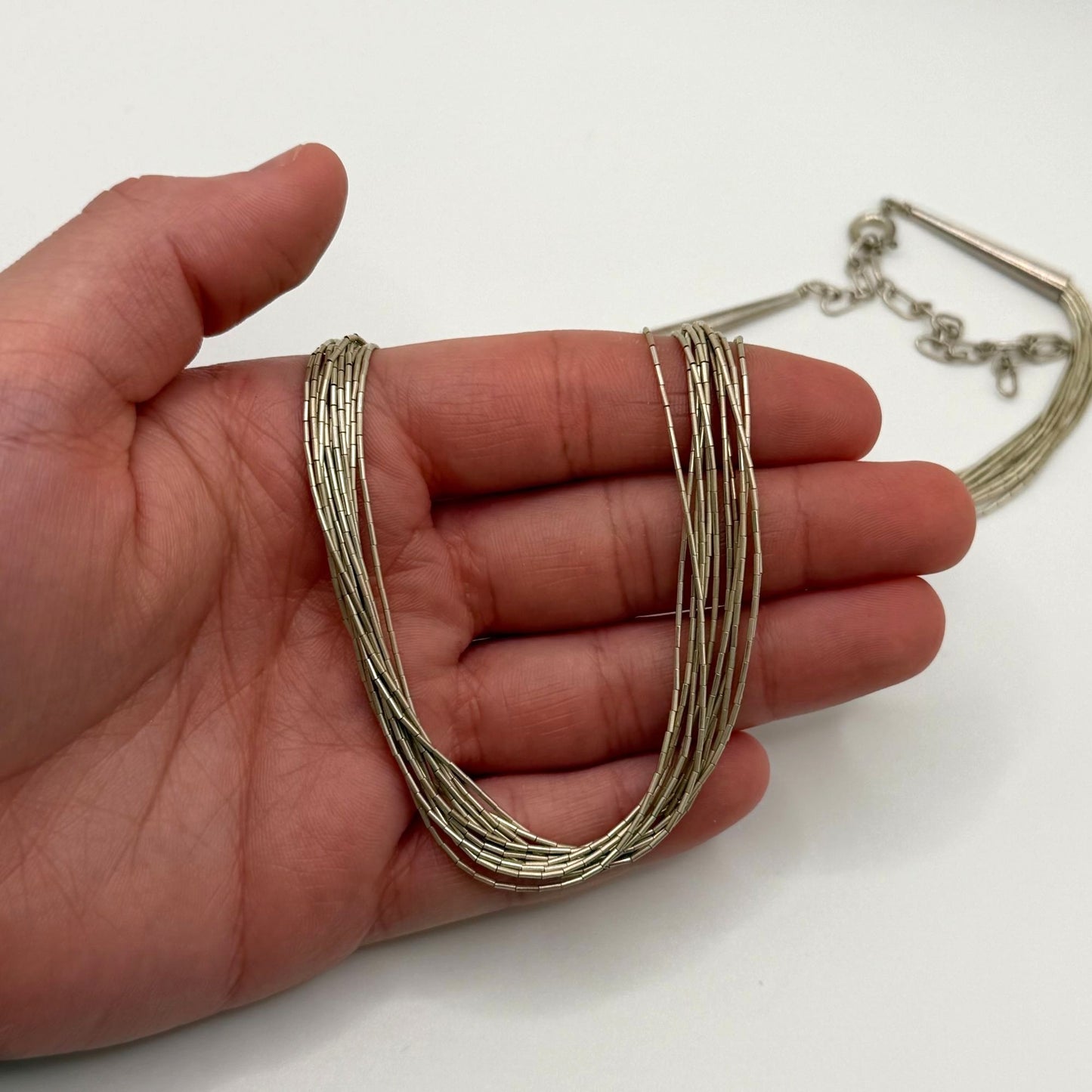 Carolyn Pollack 925 Sterling Silver 12-Strand Liquid Silver Necklace