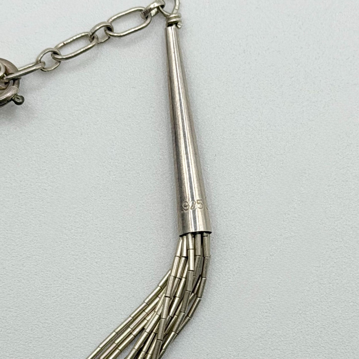 Carolyn Pollack 925 Sterling Silver 12-Strand Liquid Silver Necklace