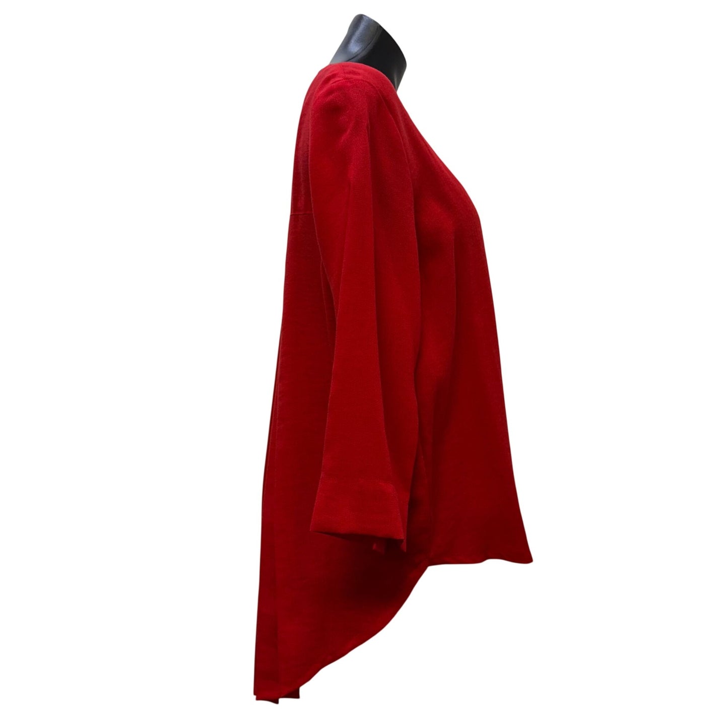NWT Fridaze Red Linen Blouse Pleated Back S