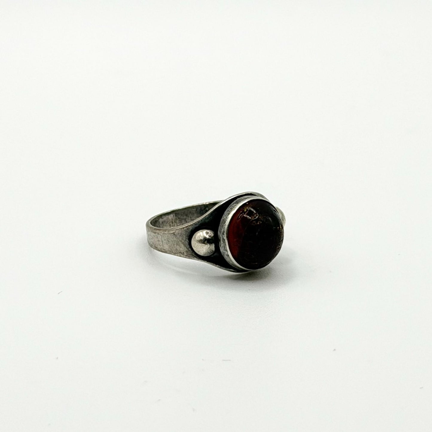 Brdr Denmark 925 Sterling Silver Baltic Amber Ring Sz 6.5