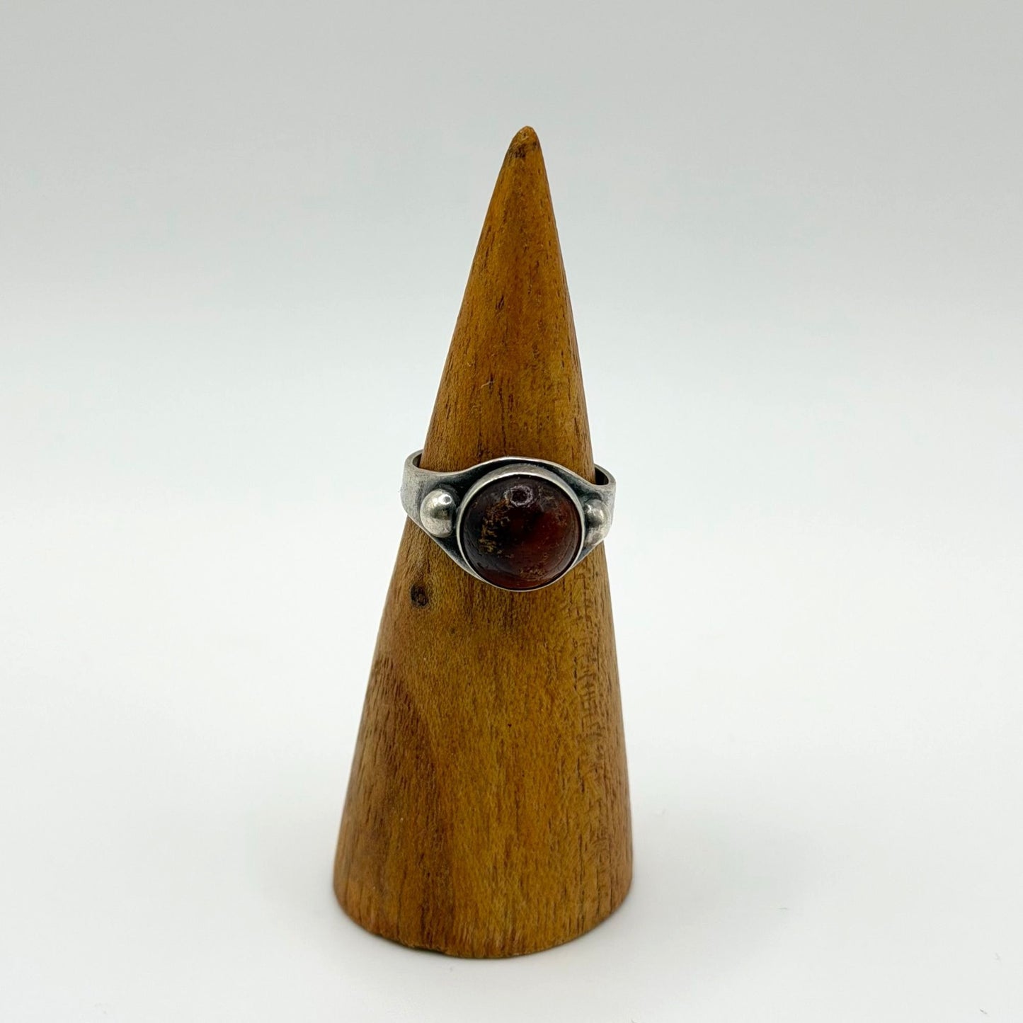Brdr Denmark 925 Sterling Silver Baltic Amber Ring Sz 6.5