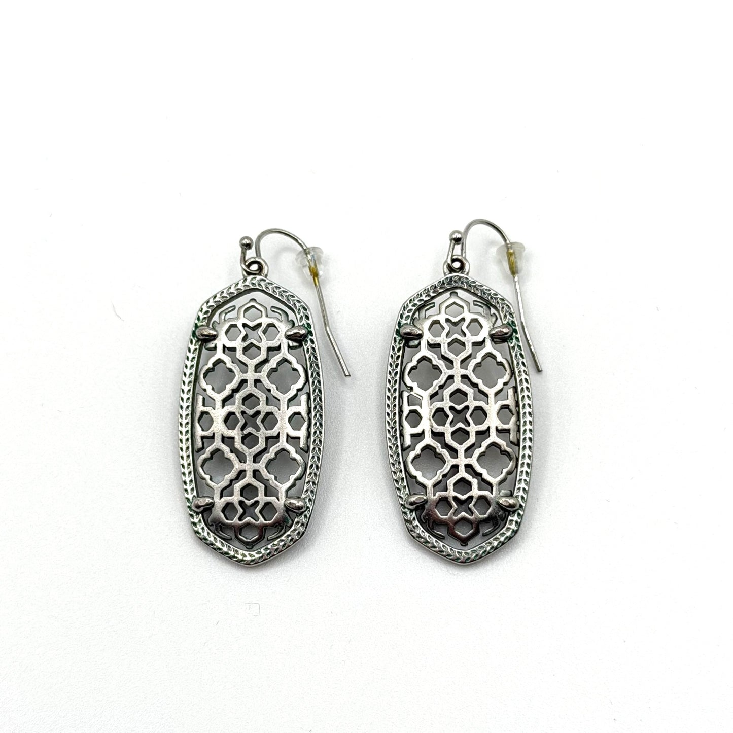 Kendra Scott Silver-Tone Filigree Dangle Earrings