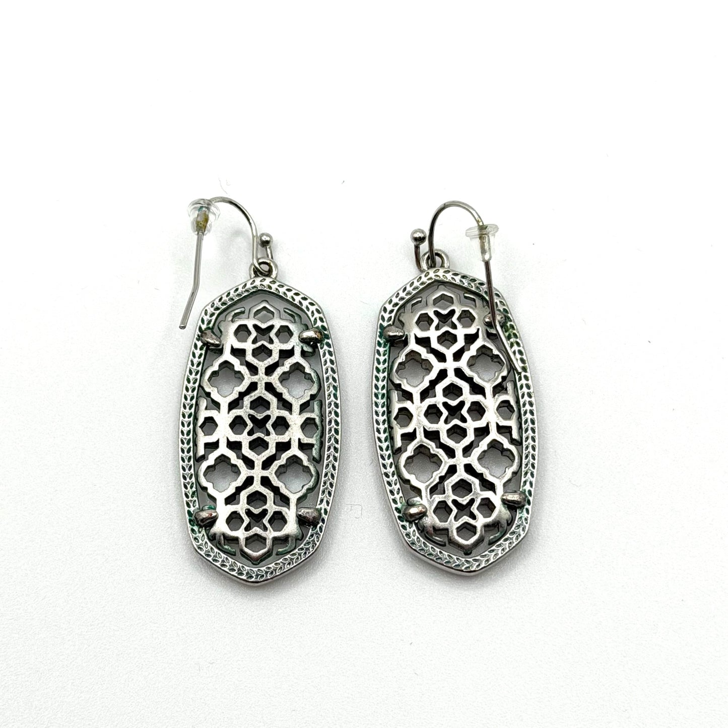 Kendra Scott Silver-Tone Filigree Dangle Earrings