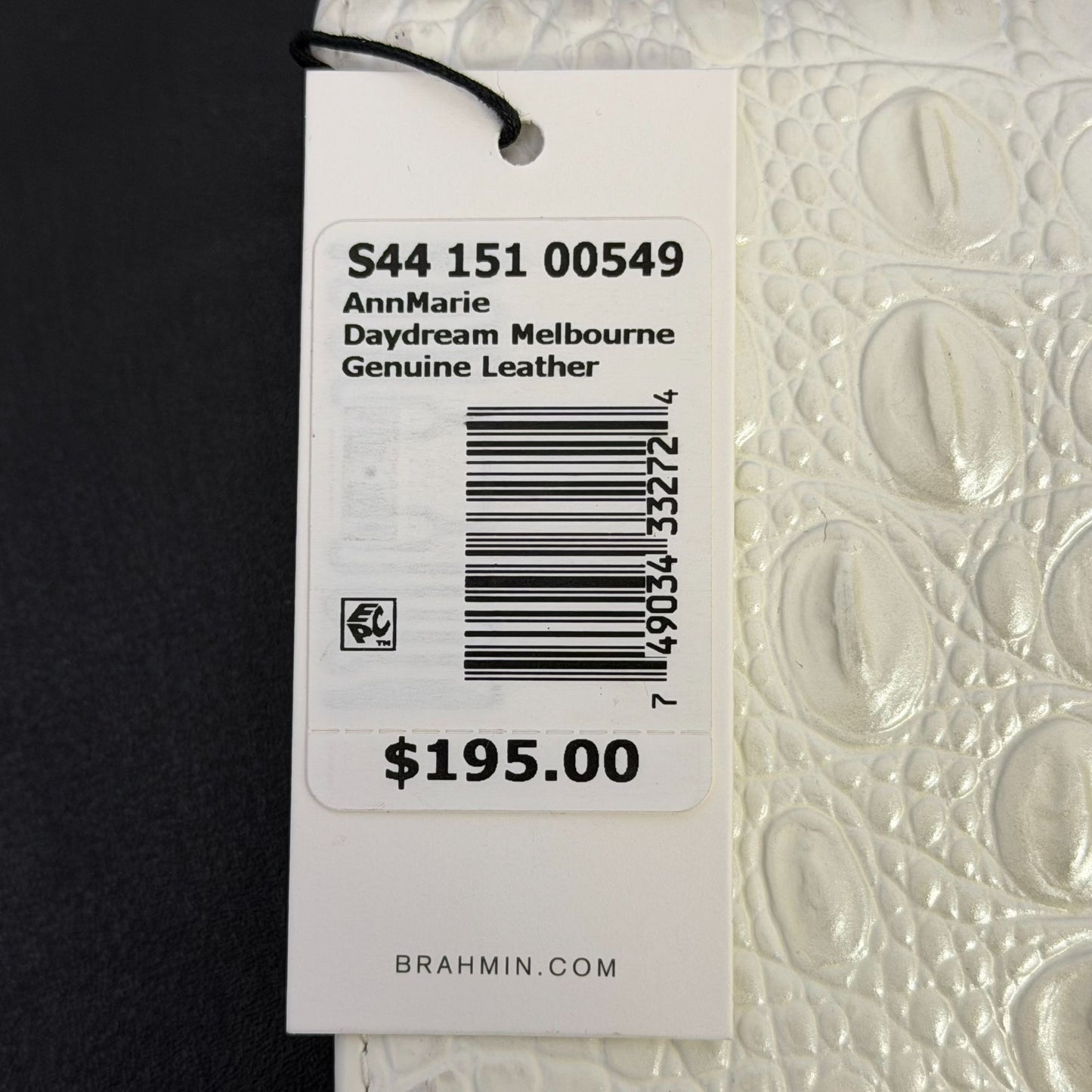 NWT Brahmin Annmarie Daydream Melbourne Genuine Leather Ivory Wallet