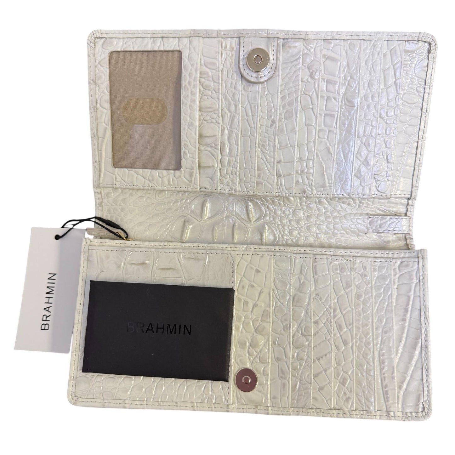 NWT Brahmin Annmarie Daydream Melbourne Genuine Leather Ivory Wallet