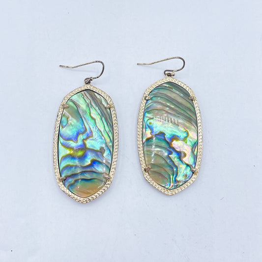 Kendra Scott Shell Dangle Earrings With Gold-Tone Trim