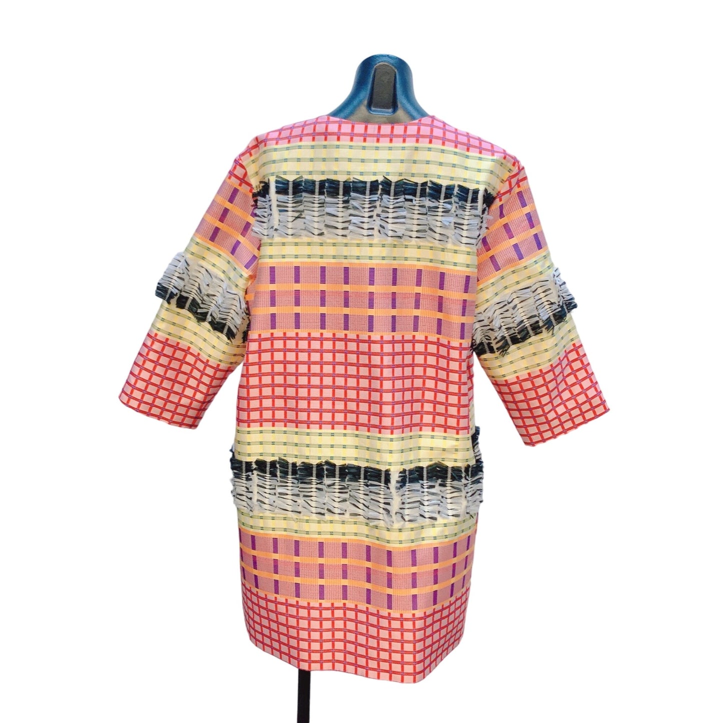 Hilary Radley For Katherine Barclay Red, Yellow, & Multicolored Plaid Coat Size XL