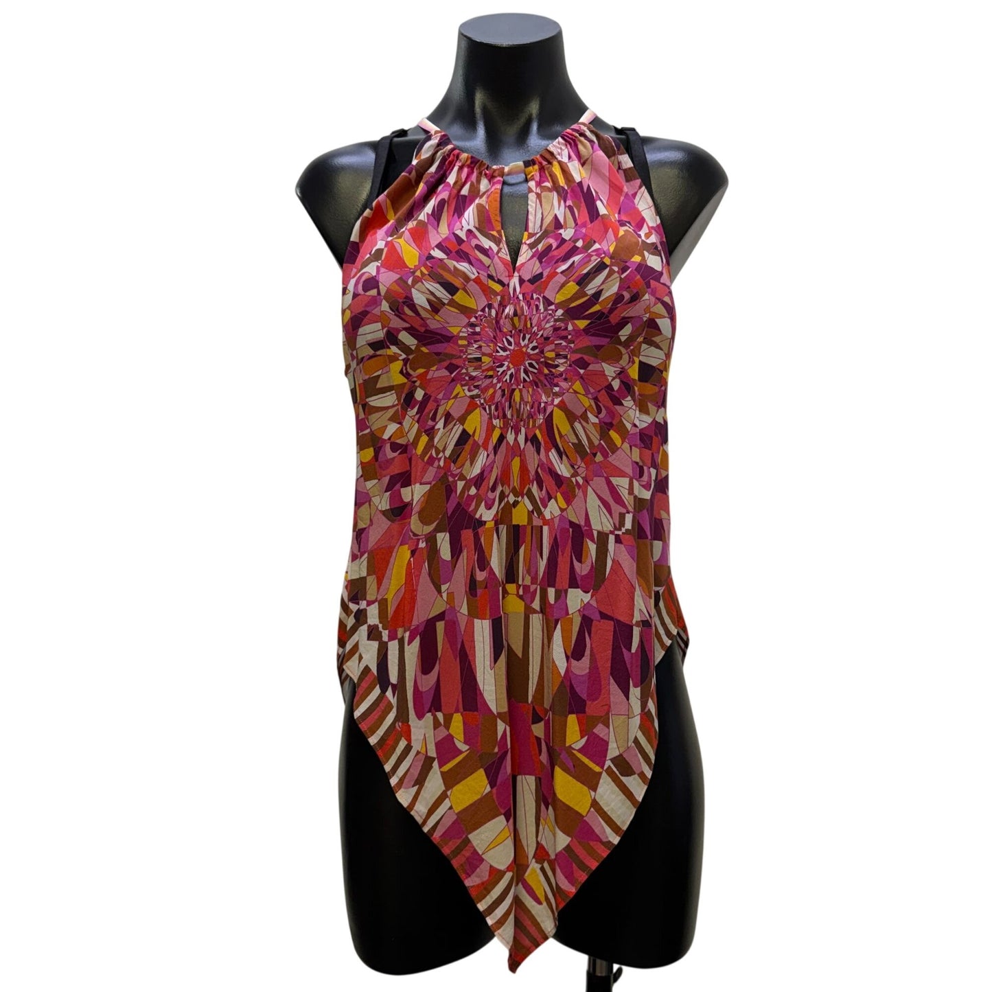 Robert GrahamPink Multi Halter Top Blouse L