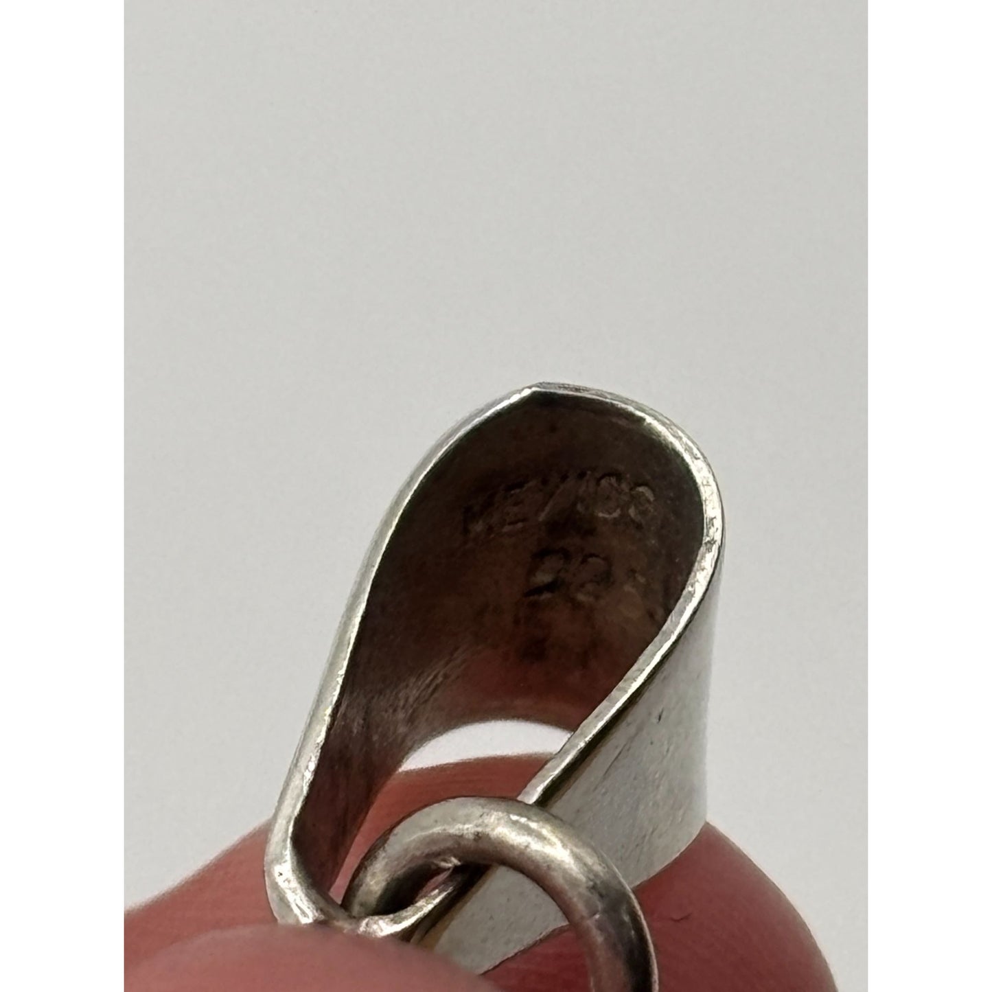 Sterling Silver 925 Oval Blue Stone Sodalite Pendant With Braided Edge Native American