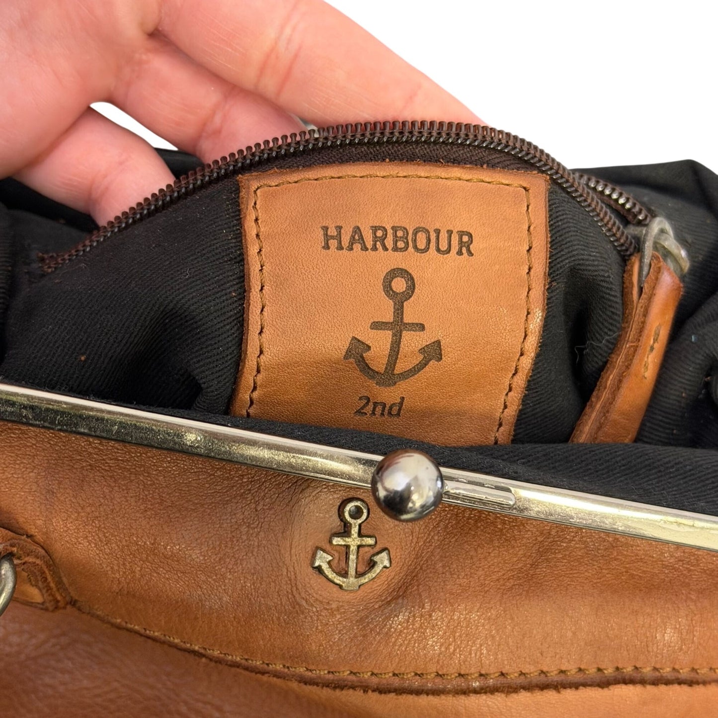 Harbour 2nd Leather Crossbody Bag Brown With Adjustable Strap