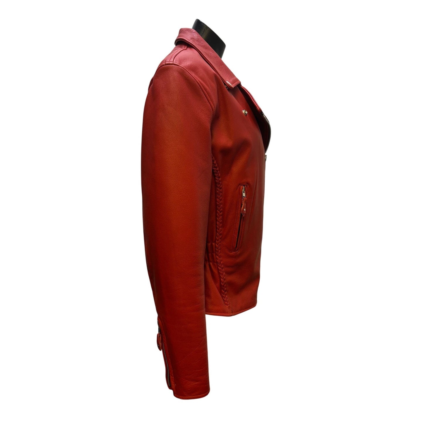 Xelement Red Leather Motorcycle Jacket XL