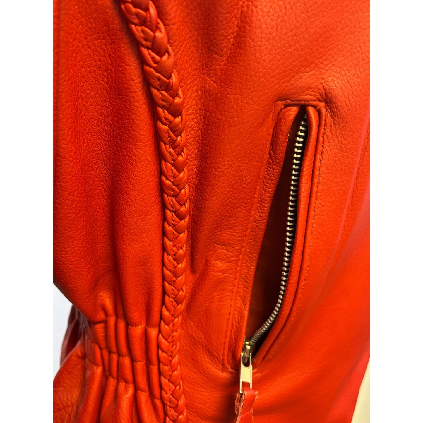 Xelement Red Leather Motorcycle Jacket XL