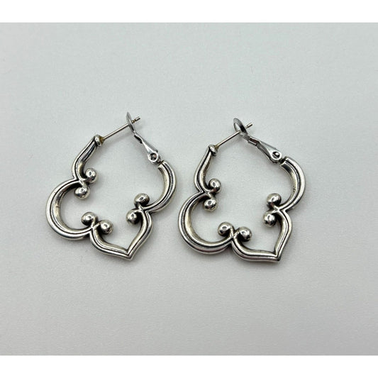 Brighton Silver Tone Hoop Toledo Earrings