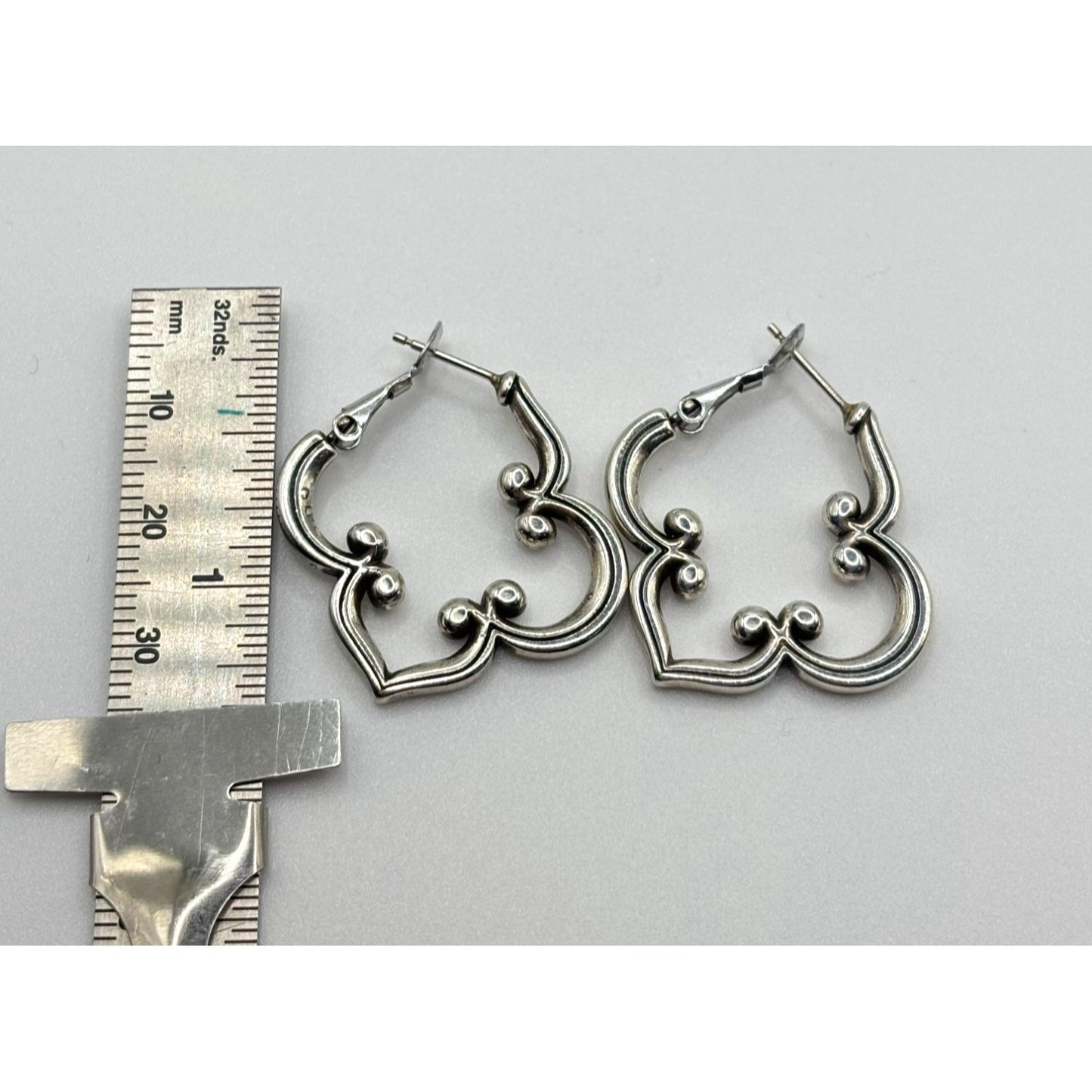 Brighton Silver Tone Hoop Toledo Earrings