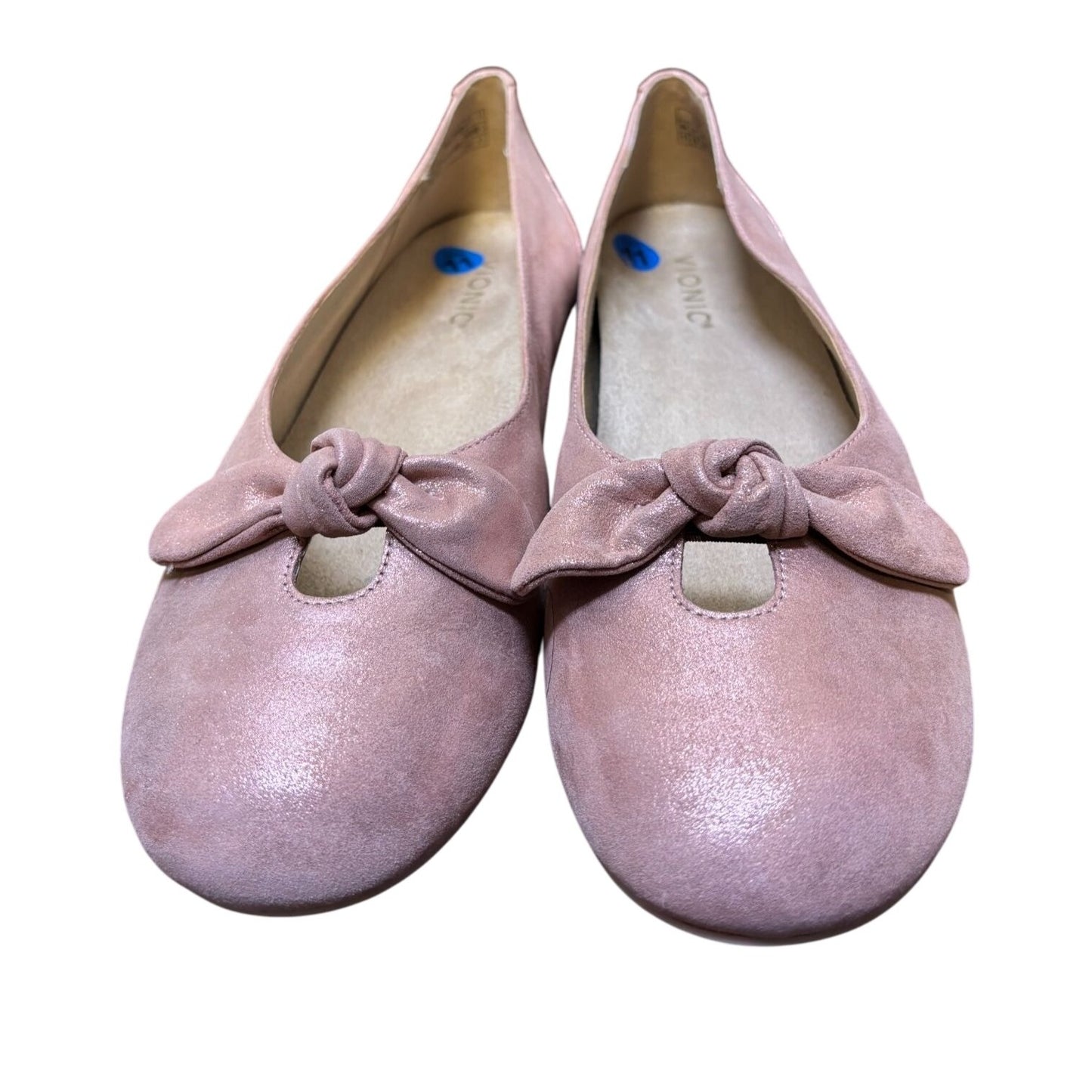 Vionic Pink Bow Knot Flats Size 11