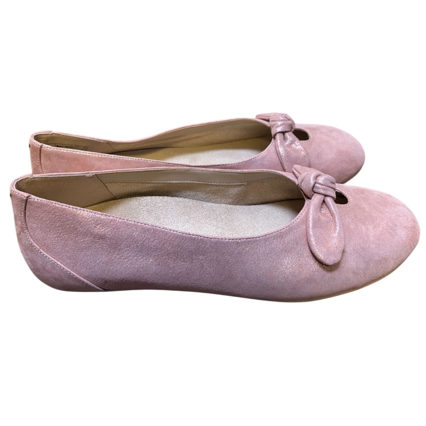 Vionic Pink Bow Knot Flats Size 11