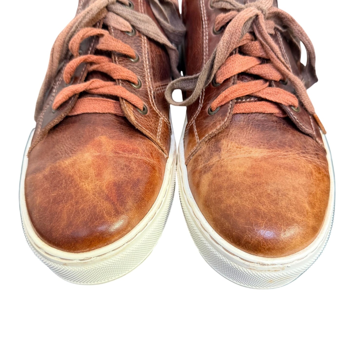 Bed Stu Leather Brown Lace-Up Sneakers Size 8.5