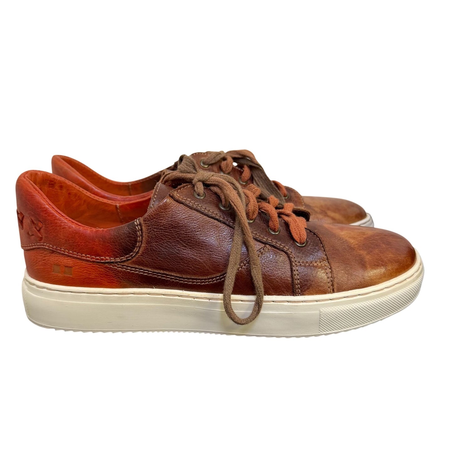 Bed Stu Leather Brown Lace-Up Sneakers Size 8.5