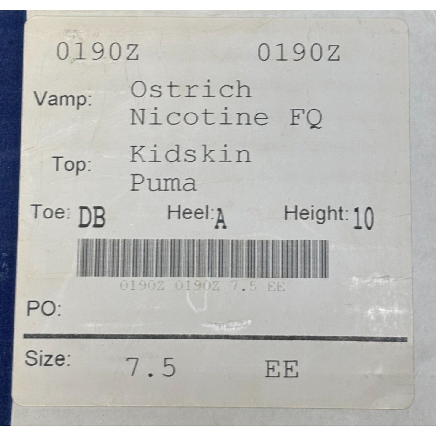 Anderson Dean Ostrich Leather Western Boots Brown Square Toe 7.5