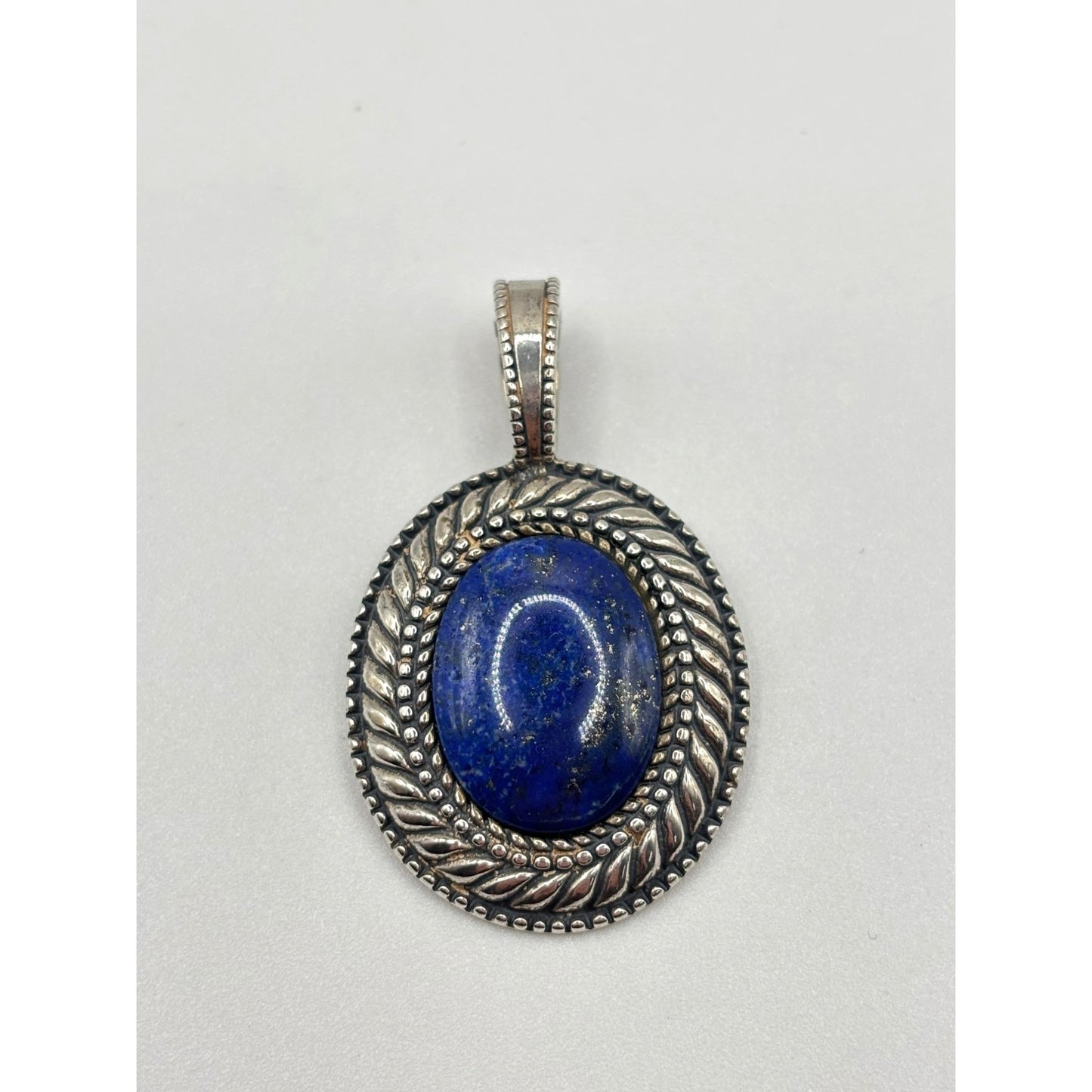 Vintage Carolyn Pollack Sterling Silver 925 Oval Lapis Lazuli Pendant