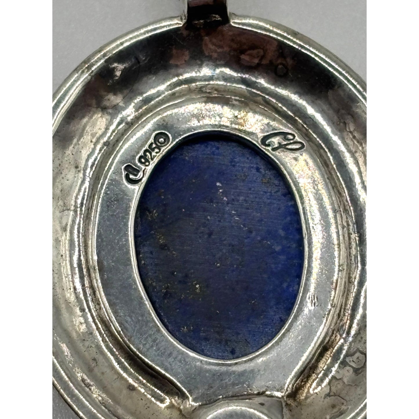 Vintage Carolyn Pollack Sterling Silver 925 Oval Lapis Lazuli Pendant