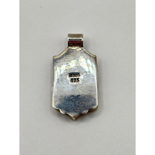 Vintage Mexican 925 Sterling Multistone Inlay Pendant