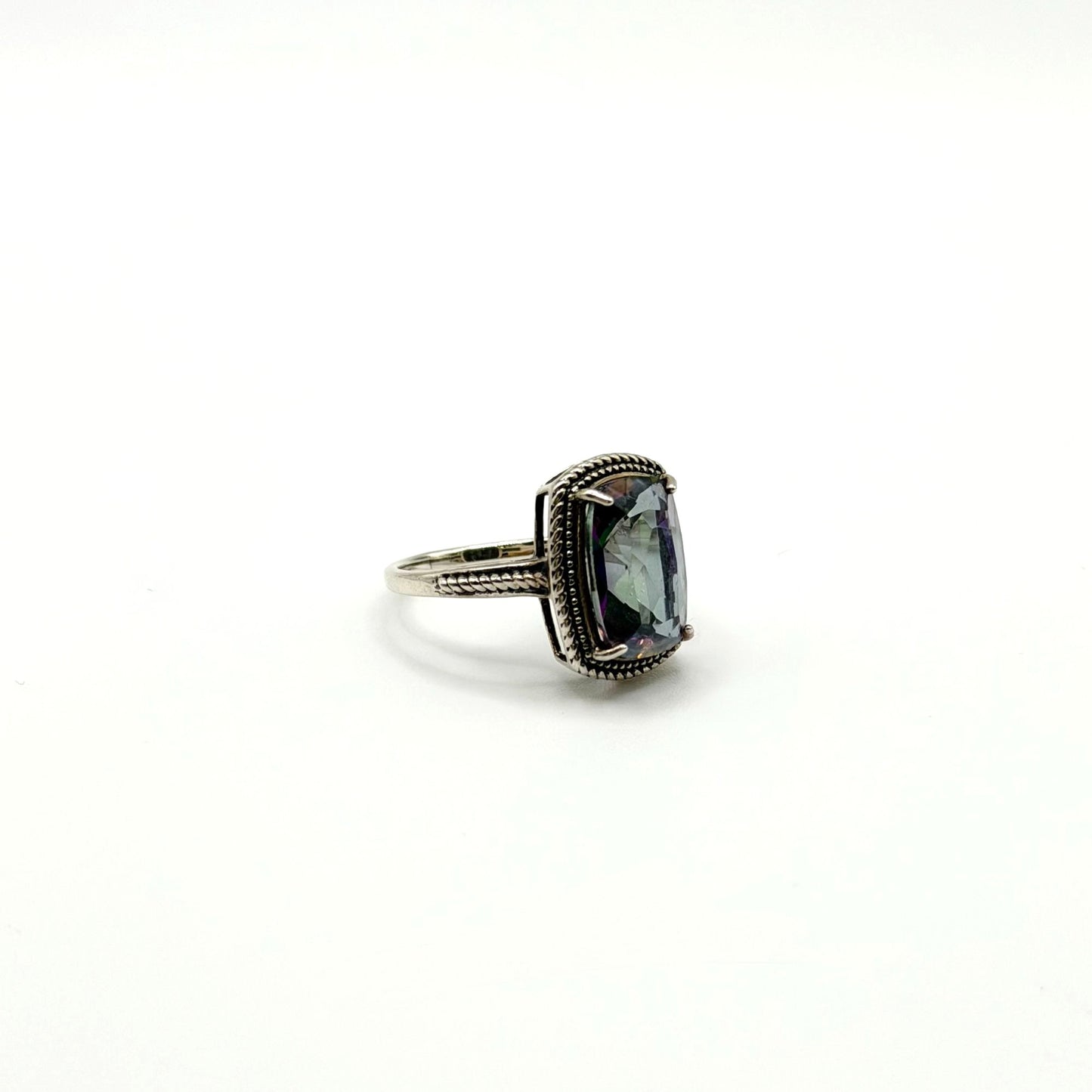 925 Sterling Silver Amethyst Ring Size 8.5
