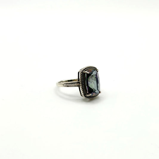 925 Sterling Silver Amethyst Ring Size 8.5