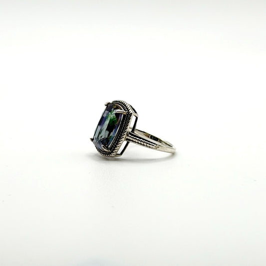 925 Sterling Silver Amethyst Ring Size 8.5