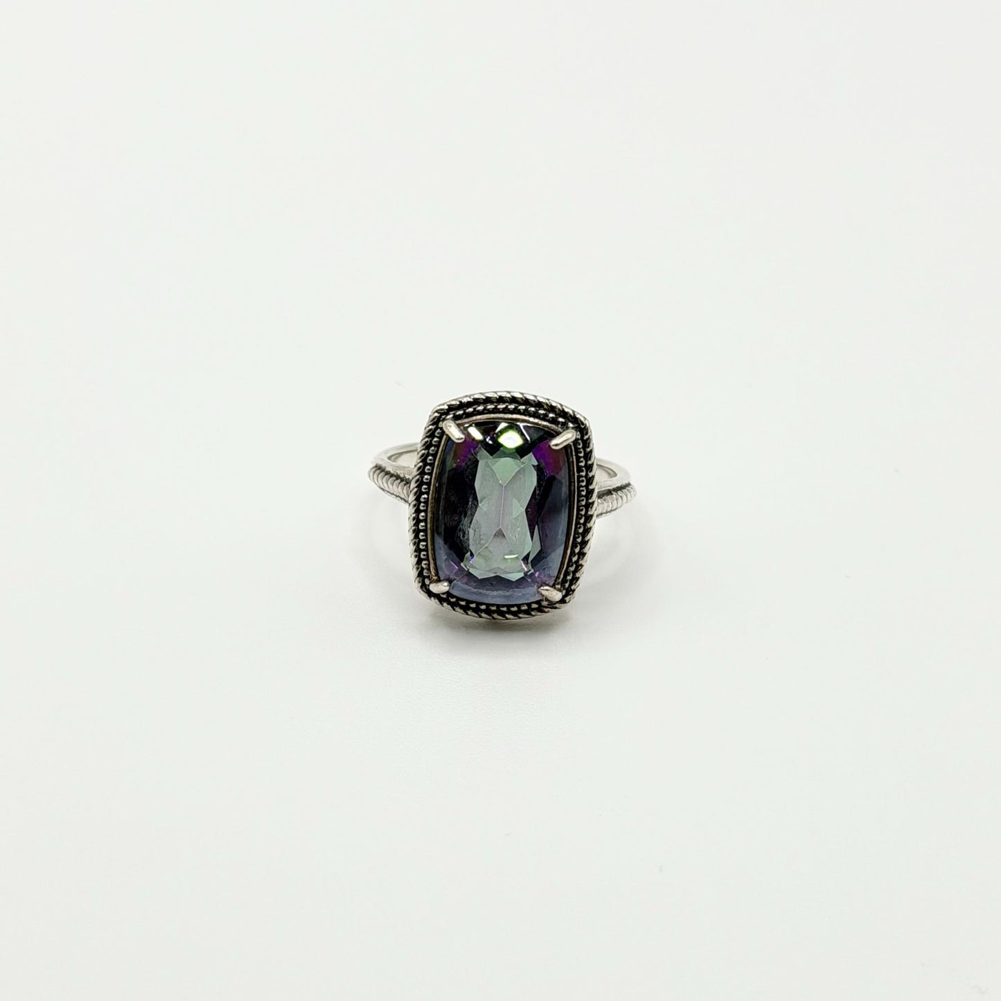 925 Sterling Silver Amethyst Ring Size 8.5