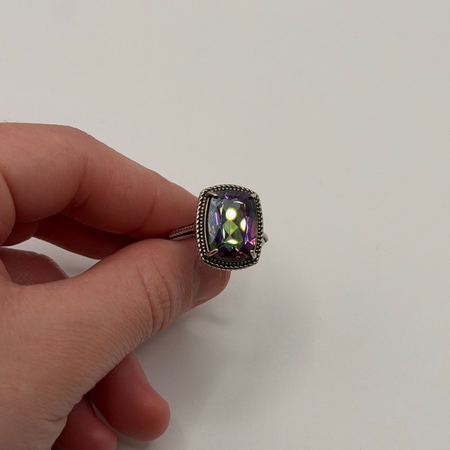 925 Sterling Silver Amethyst Ring Size 8.5