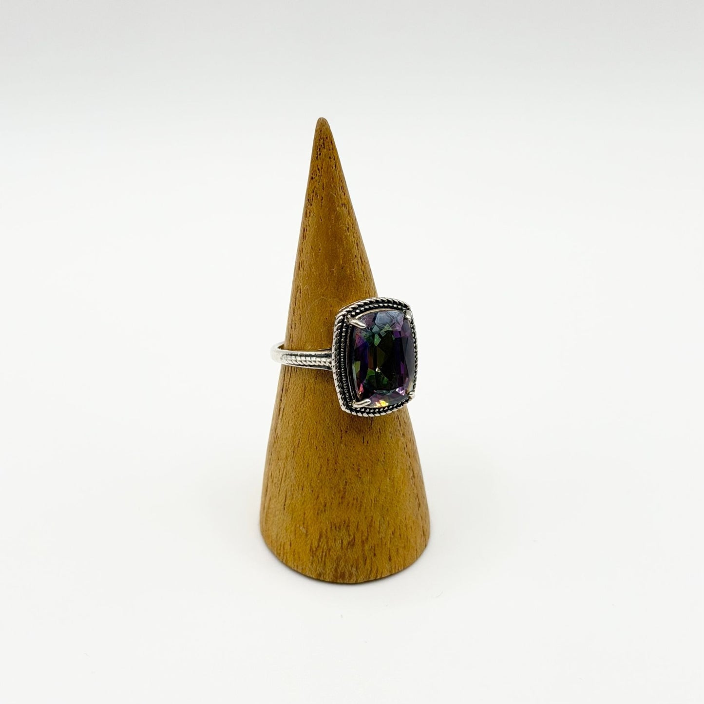 925 Sterling Silver Amethyst Ring Size 8.5