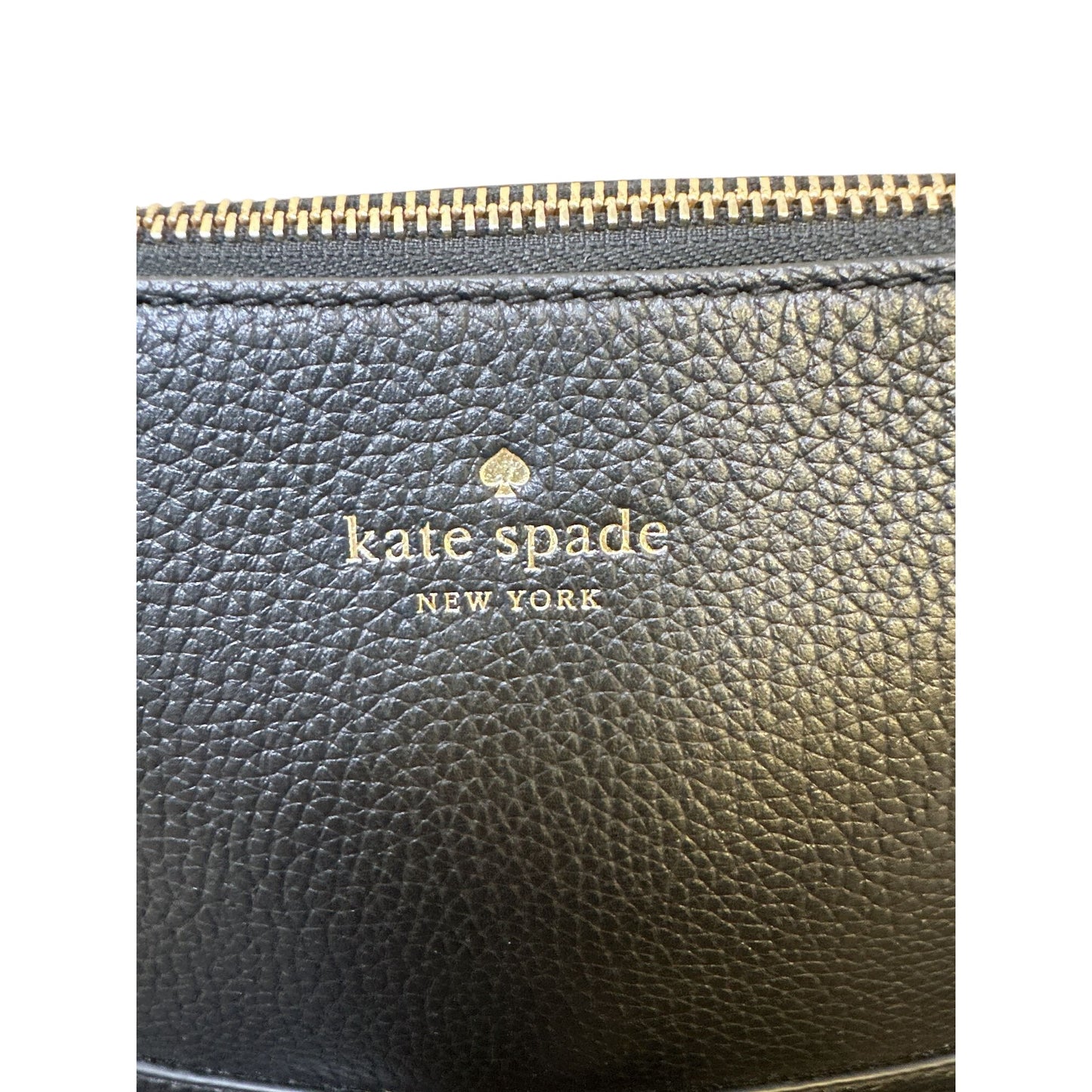 Kate Spade New York Black Leather Crossbody Bag Gold Zipper & Tassel