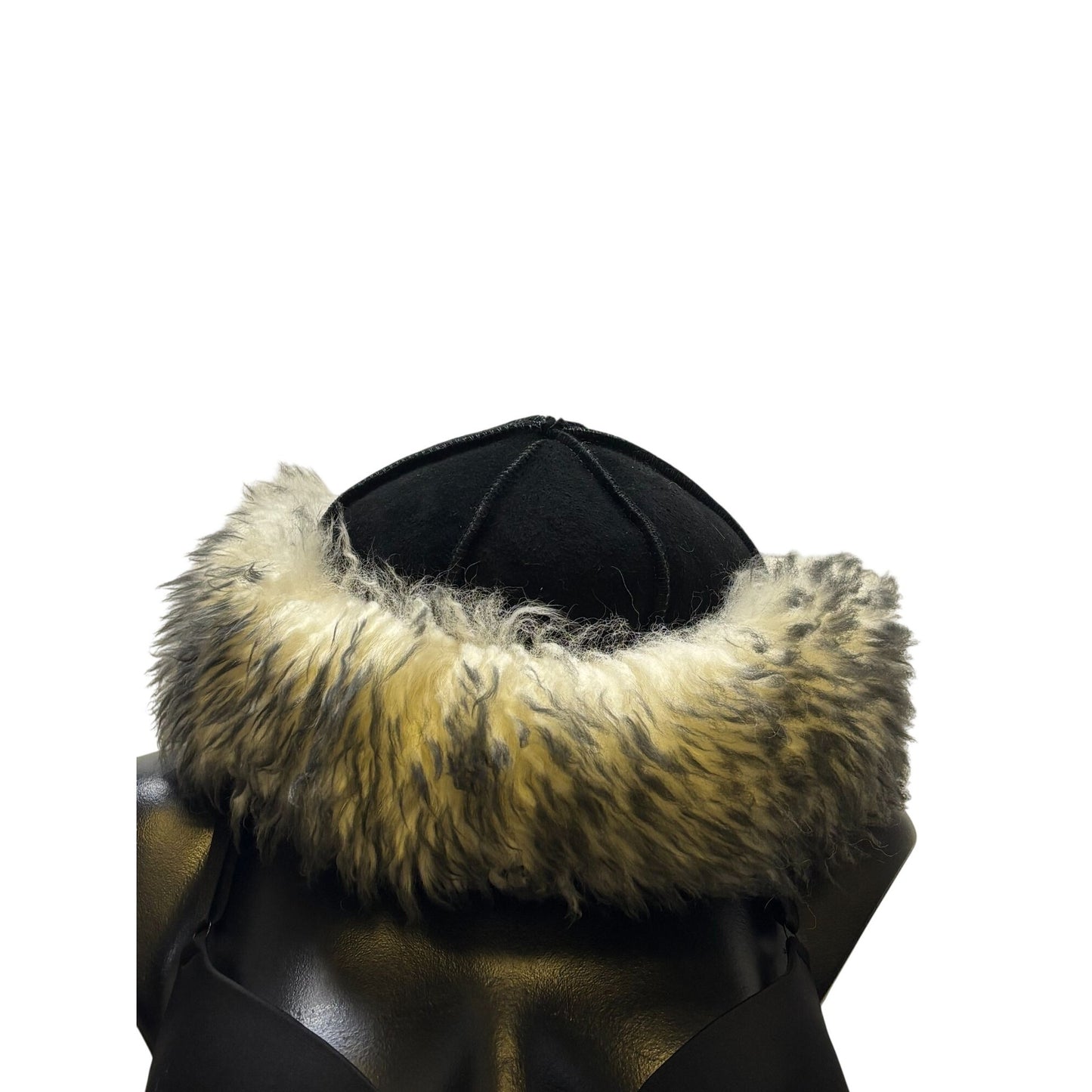 The Leather Works Hat Black White