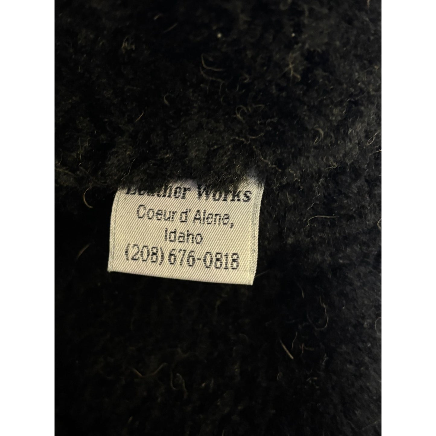 The Leather Works Hat Black White