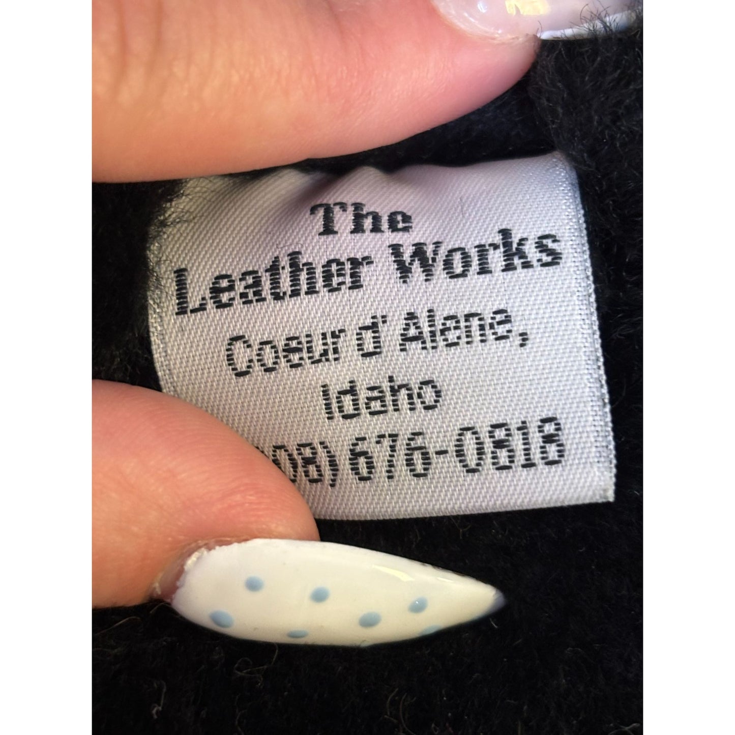 The Leather Works Hat Black White