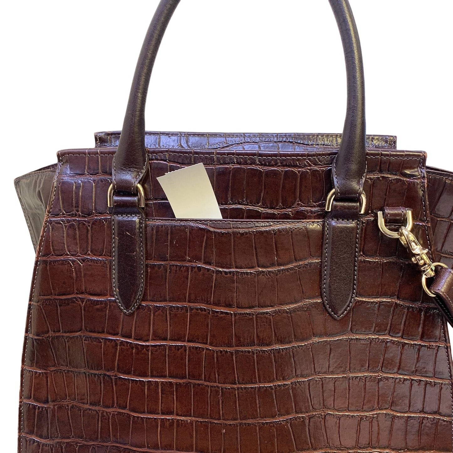 Brahmin Brown Leather Stachel Handbag Size Large