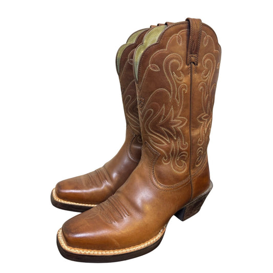 Ariat Mens Western Leather Boots Brown Size 6