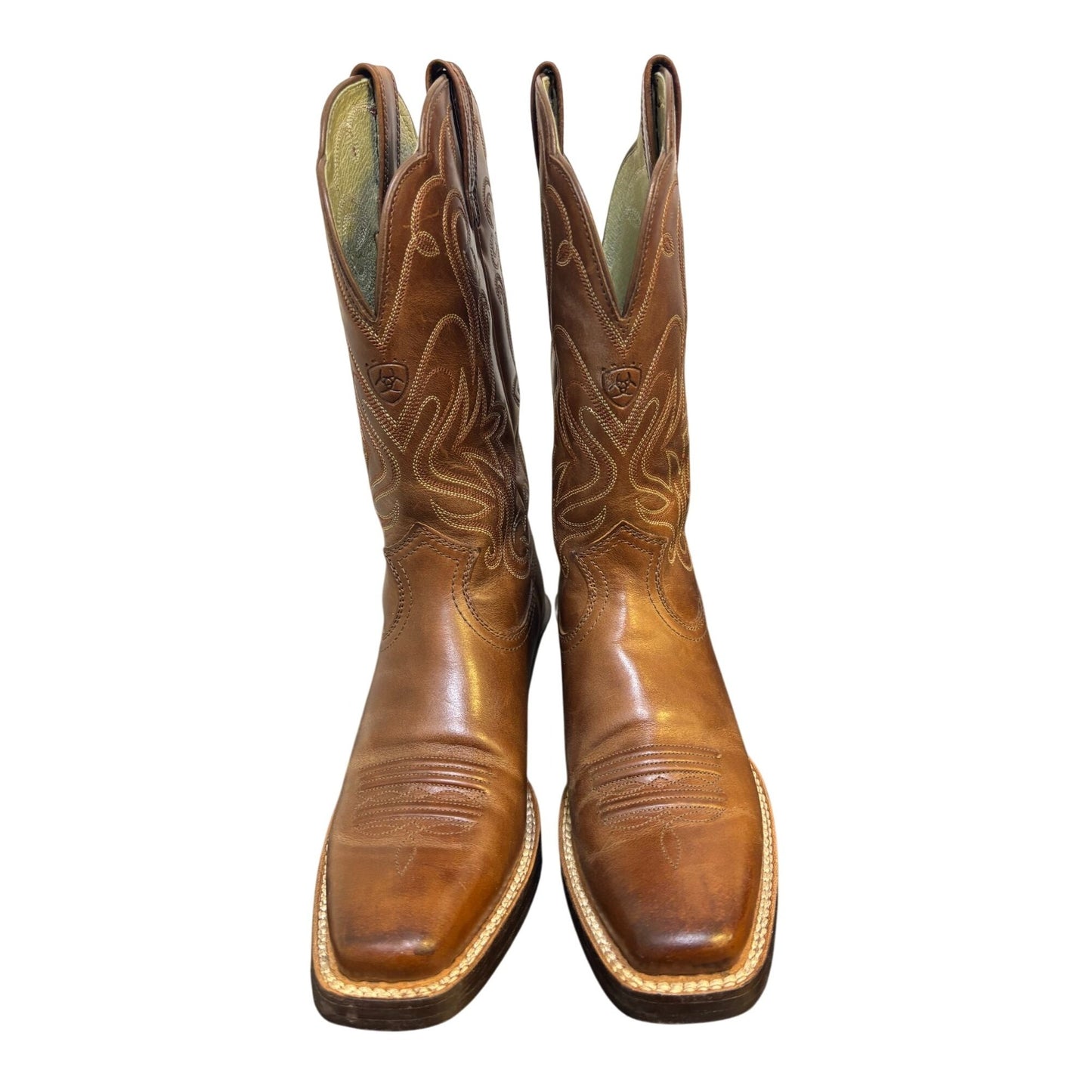 Ariat Mens Western Leather Boots Brown Size 6