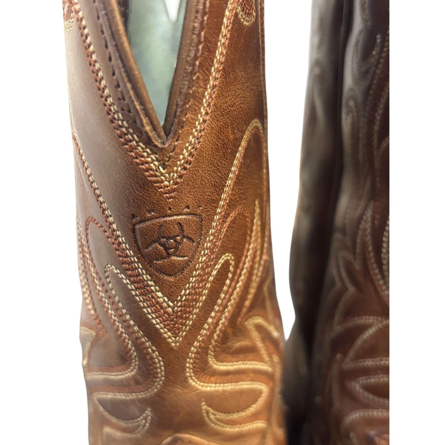 Ariat Mens Western Leather Boots Brown Size 6