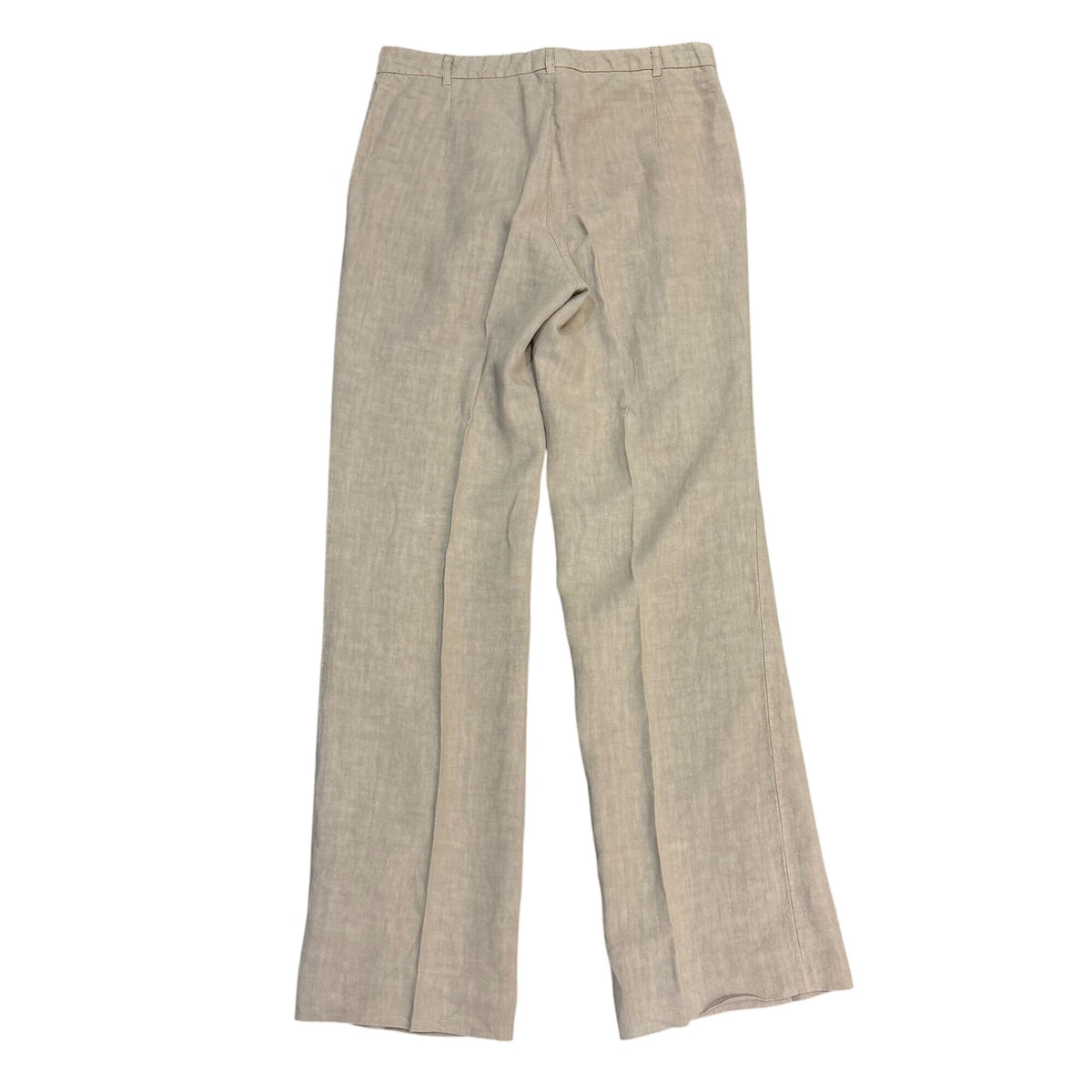 Aspesi Blu Tan Linen Wide-Leg Pants Size 44 Made In Italy