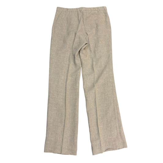 Aspesi Blu Tan Linen Wide-Leg Pants Size 44 Made In Italy