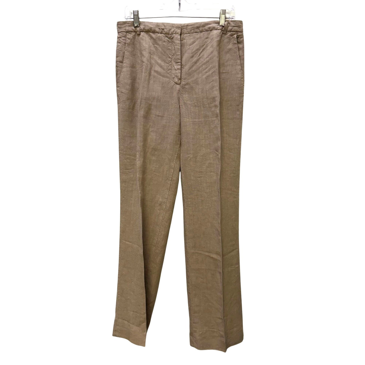 Aspesi Blu Tan Linen Wide-Leg Pants Size 44 Made In Italy