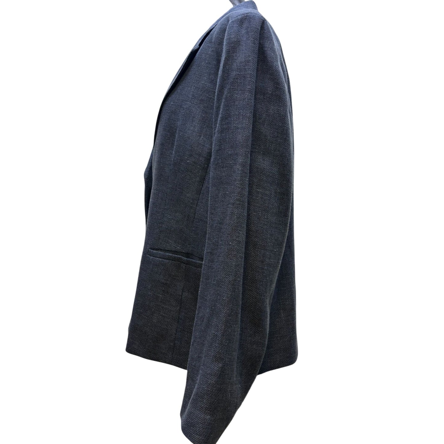 NWT Lafayette 148 Wool & Linen Blend Blazer Jacket Blue Size 18