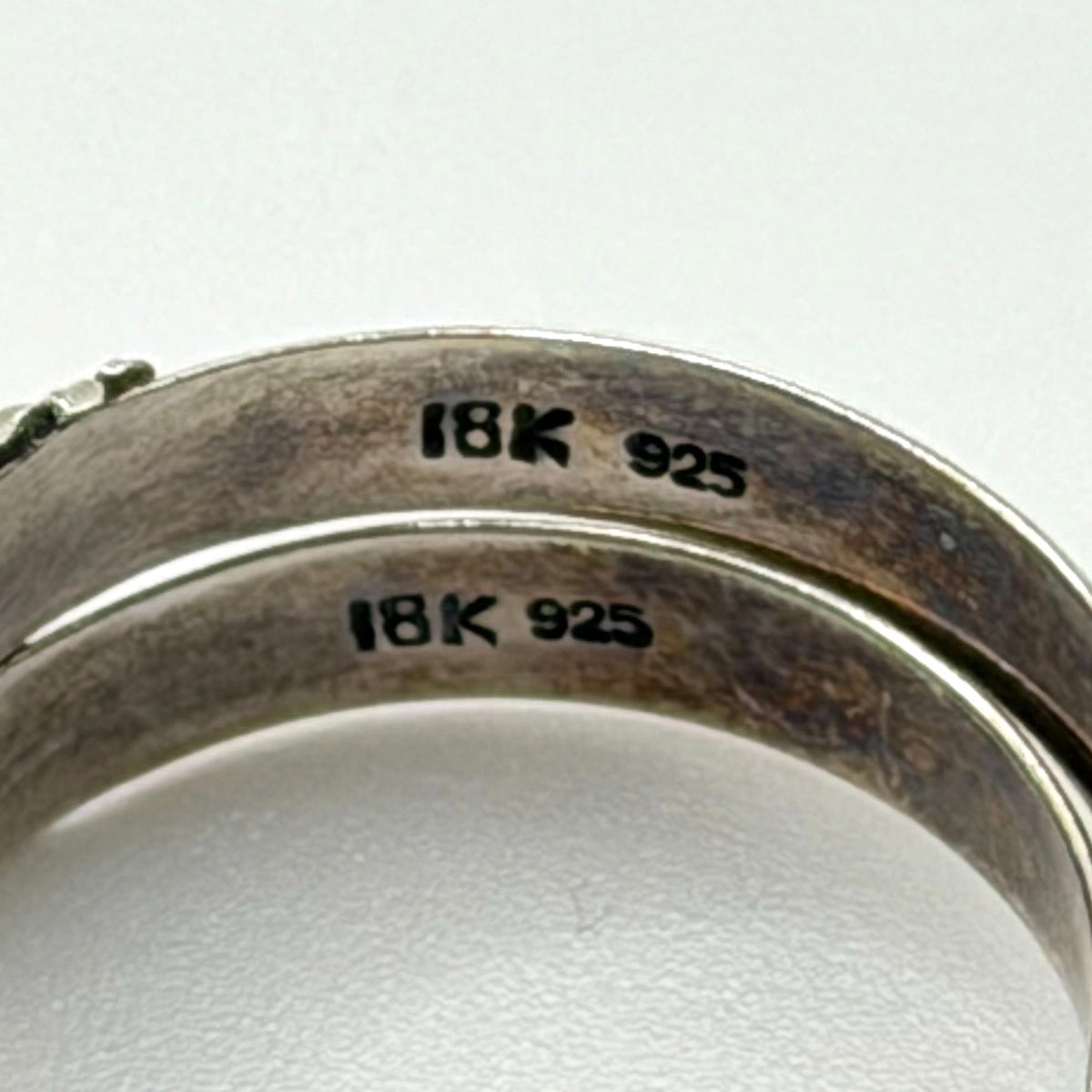 18k Gold Accented 925 Sterling Silver Half-Hoop Earrings