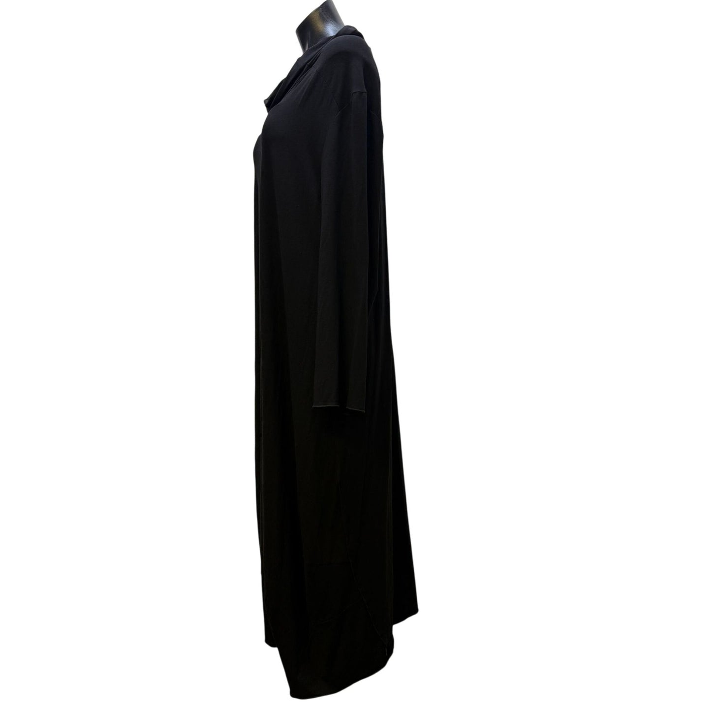 OSKA Black Long Sleeve Cowl Neck Maxi Dress Size 5/XL