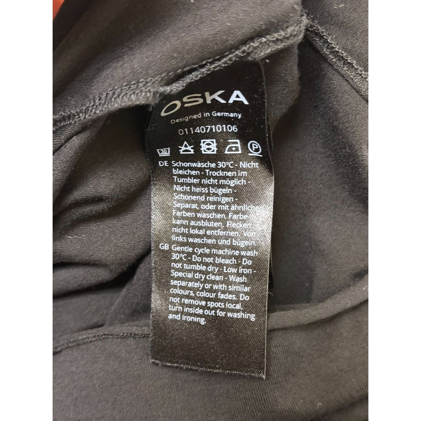 OSKA Black Long Sleeve Cowl Neck Maxi Dress Size 5/XL