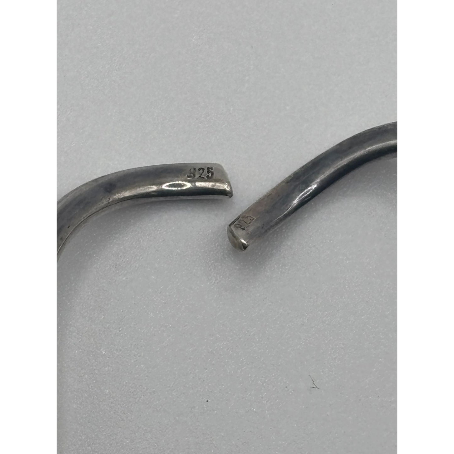 925 Sterling Silver Wavy Dangle Earrings