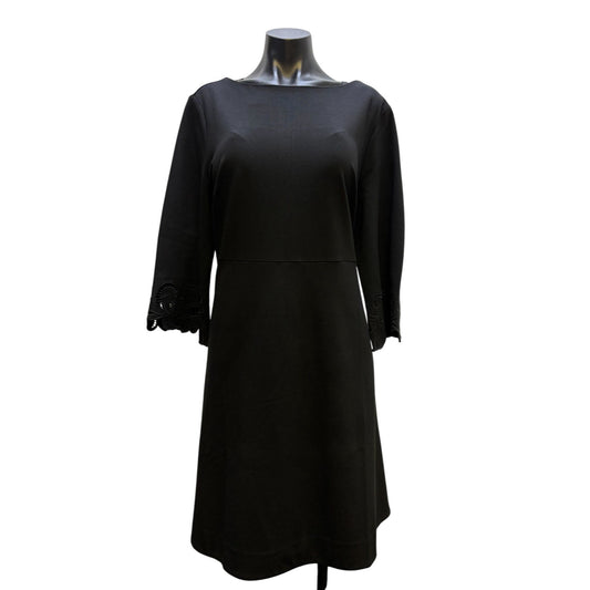 NWT Chicos Black Shift Dress With Lace Bell Sleeves Size 3\16