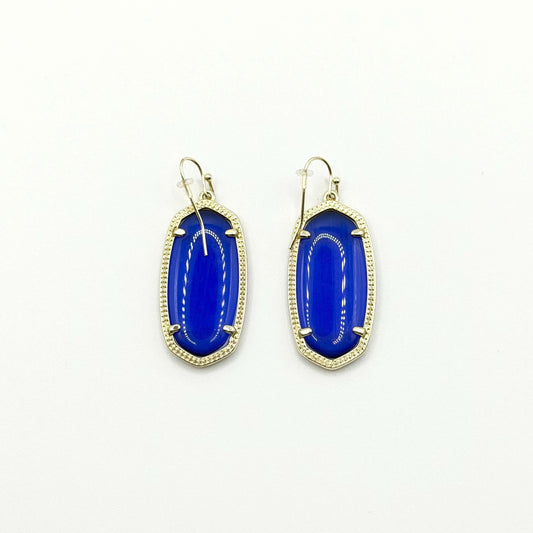 Kendra Scott Gold-Tone & Blue Drop Earrings